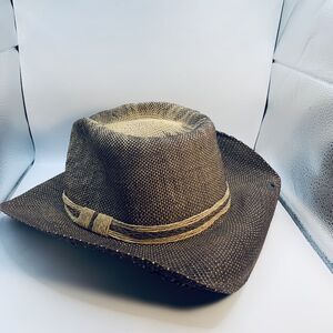 Peter Grimm Hat Cowboy Brown Straw "True Character" Western One Size